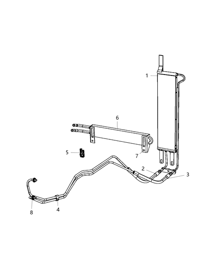 1995 Dodge Ram 3500 Cooler Transmission Oil Diagram for 52029009AC