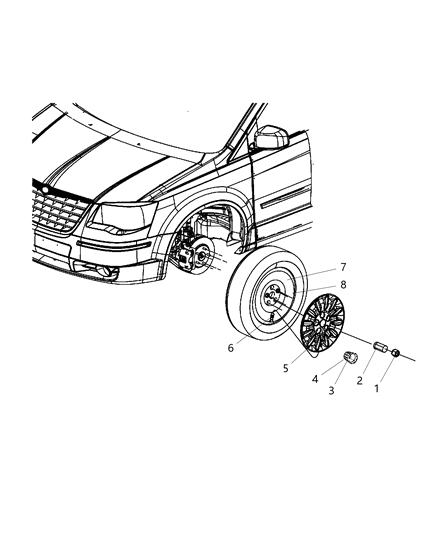 Wheel Aluminum Diagram for ZX30PAKAA
