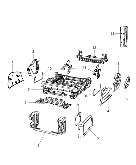Shield Driver Outboard, Driver Side Diagram for 1FW031DAAB