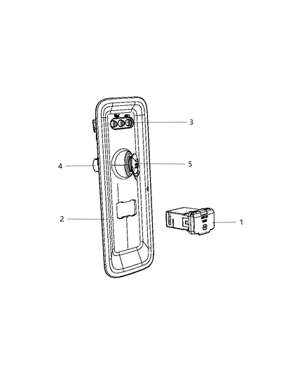 2016 Dodge Charger Bezel Power Outlet Diagram for 1CP77XT1AC