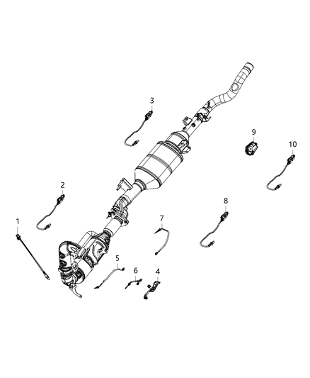 Sensor Oxygen Upstream Before Catalytic Diagram for 68171190AB