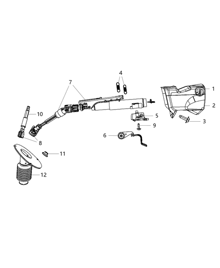Column Steering Diagram for 5057642AF