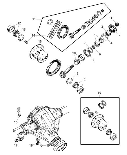 2024 Jeep Grand Wagoneer L Gear Kit Ring And Pinion Diagram for 68017175AA