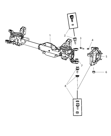 Housing Axle Diagram for 68065462AA