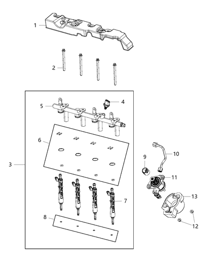 2008 Jeep Compass Bolt 6 Lobe External Head M8X1.25X93.70 Diagram for 6511832AA