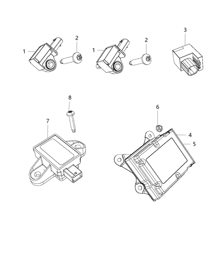 Module Occupant Restraint Diagram for 68211617AF