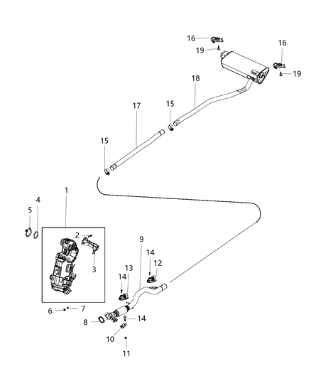 Pipe Exhaust Diagram for 4494067AA