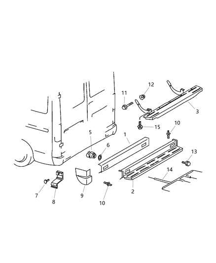 Bumper Step Diagram for 5120044AA