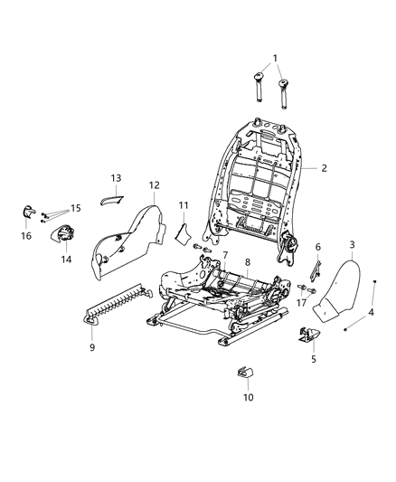 1999 Chrysler Sebring Shield Attach Diagram for 5LK36DX9AA