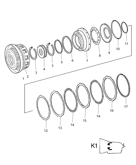 Disc Outer Diagram for 52108508AA