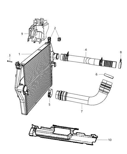 1992 Chrysler Imperial Cooler Charge Air Diagram for 68069554AA