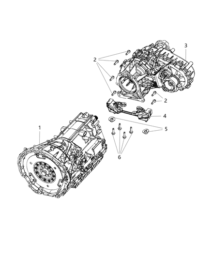 Isolator Transmission Mount Diagram for 68328249AE