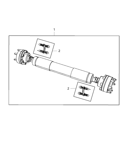 2010 Jeep Commander Shaft Drive Front Diagram for 53011150AA