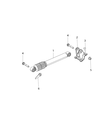 Damper Rear Axle Diagram for 68187985AB