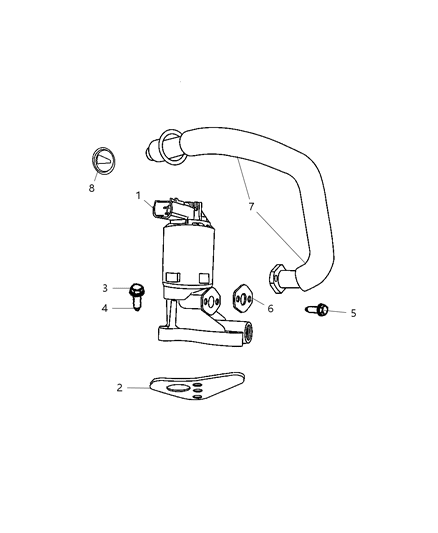 2008 Dodge Durango Valve EGR Diagram for 53032509AM