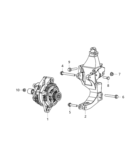 Screw Hexagon Flange Head M10X1.25X60.00 Diagram for 6106246AA