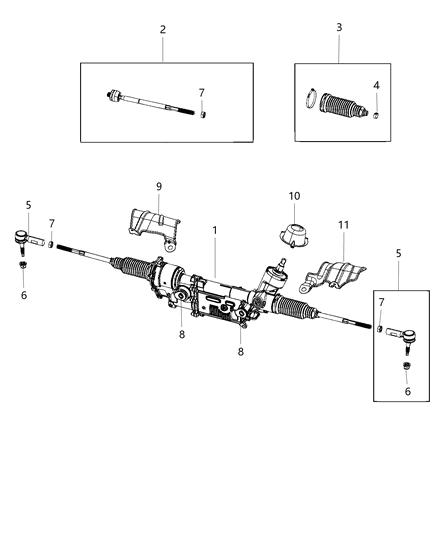 Gear Rack And Pinion Electric Diagram for 68243433AD