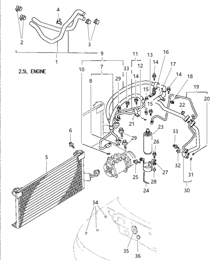 1991 Dodge D150 Bolt And Washer M8X30 Diagram for MF243655