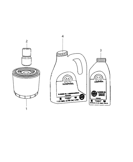 1986 Dodge D250 Engine Oil 10W30 Diagram for 4761839AC