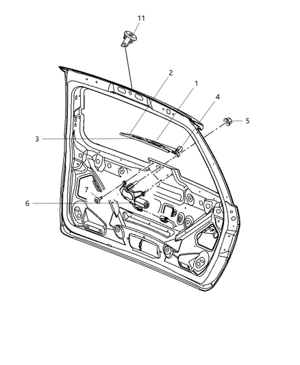 2005 Chrysler Pacifica Motor Liftgate Wiper Diagram for 4894283AA