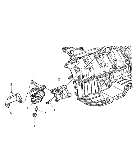 Cushion Engine Support Diagram for 4578193AD