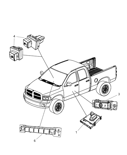 2002 Chrysler Concorde Switch Heated Seat Diagram for 4602872AA