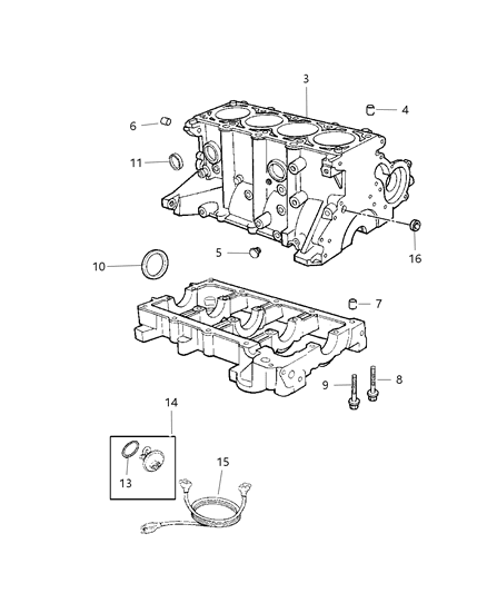 2014 Dodge Charger Block Short See Note Diagram for 5093711AE