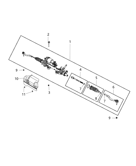 Nut Engine Mount M12X1.75 Steering Gear To Crossmember Diagram for 6509143AA