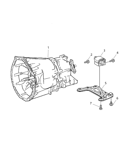 2000 Dodge Durango Transmission 6 Speed Diagram for 5096909AA