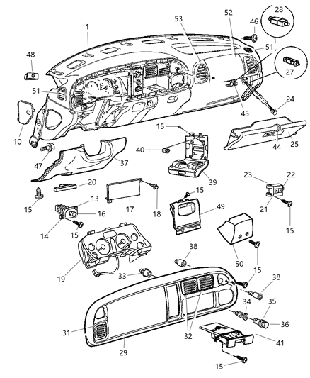 Switch Headlamp Diagram for 56021892AB