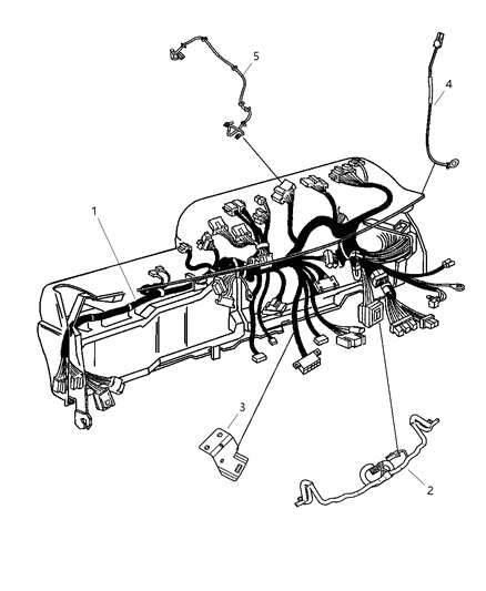 Wiring Instrument Panel Diagram for 56055537AD