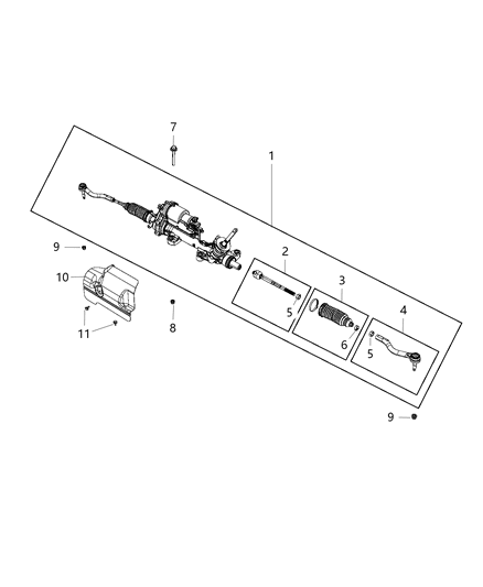 Gear Rack And Pinion Electric Diagram for 68460390AC