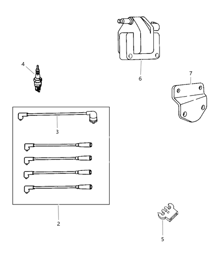 Cable Ignition Diagram for 56041858AA