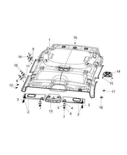 Cover Grab Handle Right Vs Left Assembly Facing Handle Diagram for 1VW50PS4AA