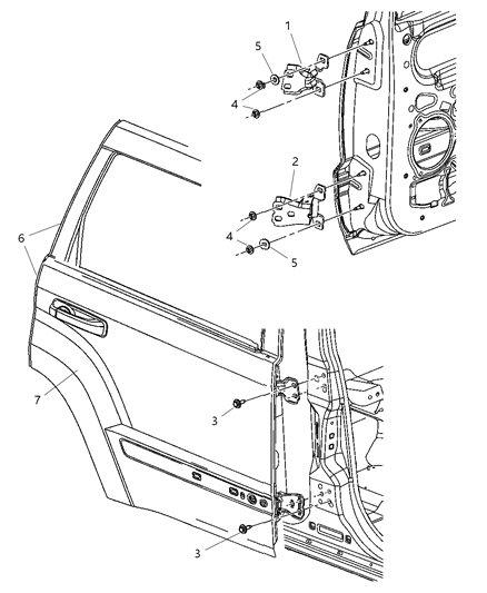 Door Rear Diagram for 55394384AG