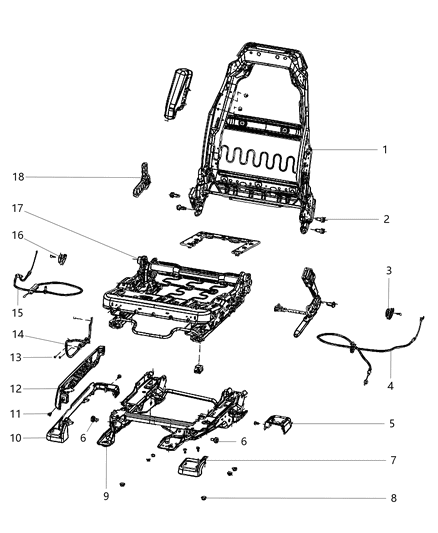 1986 Dodge D350 Handle Seat Release Ez Entry Diagram for 1SR951A3AA