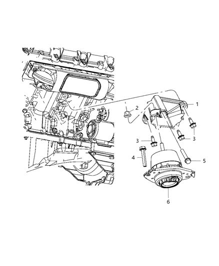 2016 Jeep Wrangler Isolator Engine Mount Diagram for 52124675AG