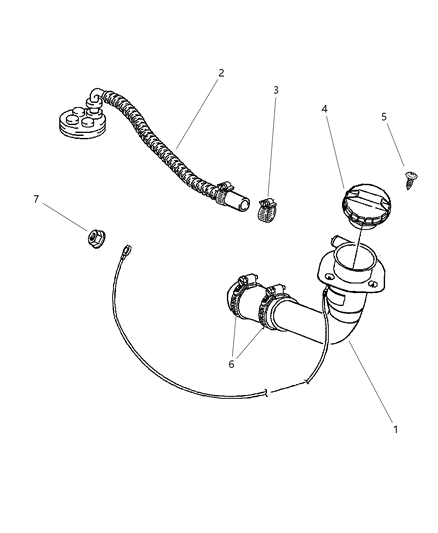 Tube Fuel Vapor Recirculation Diagram for 4763002AC