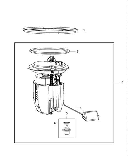 1991 Dodge D250 Module Kit Fuel Pump/Level Unit Diagram for RL004475AB