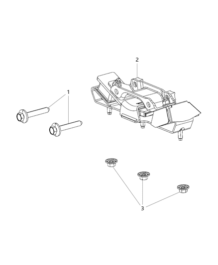 Bracket Transmission Mount Diagram for 5038874AA