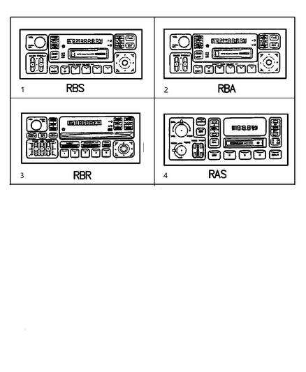 2000 Dodge Stratus Radio AM/FM Cassette With CD Control Diagram for 4704377AD