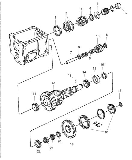 2004 Chrysler Crossfire Gear, Mainshaft Overdrive Diagram for 4741551