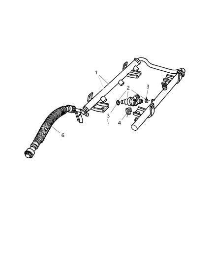 Injector Fuel Diagram for 4861238AC