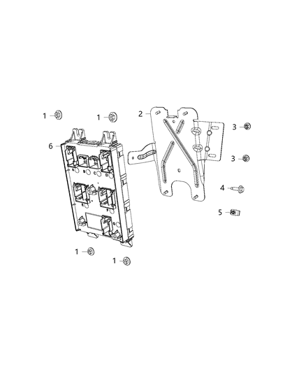 Body Control Module Diagram for 68357472AD