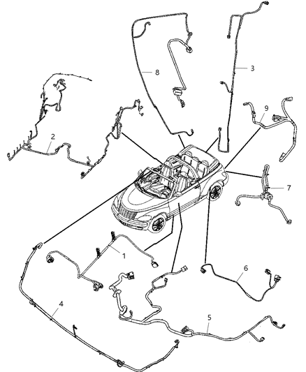 2008 Chrysler PT Cruiser Wiring Unified Body Diagram for 4795651AD