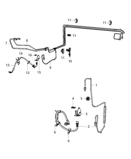 2003 Dodge Ram 2500 Tube And Hose Brake Diagram for 4779865AE