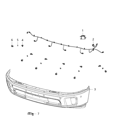 2011 Jeep Patriot Bezel Parking Distance Middle & Inner Diagram for 6DE21RXFAA