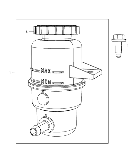 2016 Jeep Wrangler Reservoir Power Steering Fluid Diagram for 52124636AC