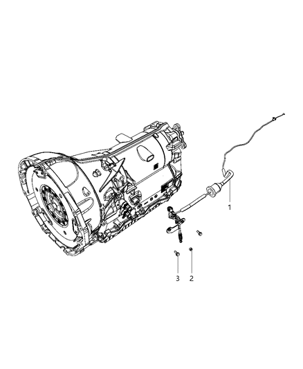 1996 Dodge B1500 Cable Gearshift Control Diagram for 68171664AC