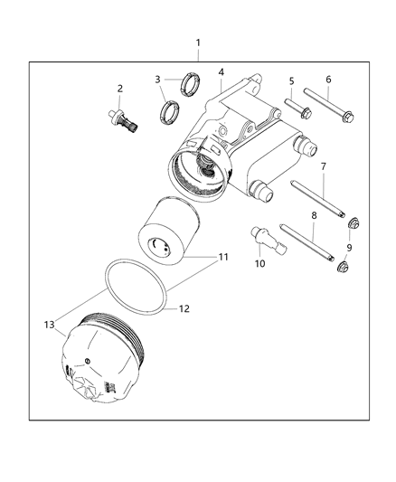 Switch Oil Pressure Diagram for 68353881AA
